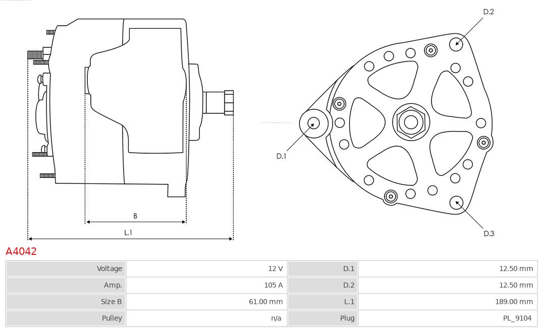 Alternator AS-PL A4042