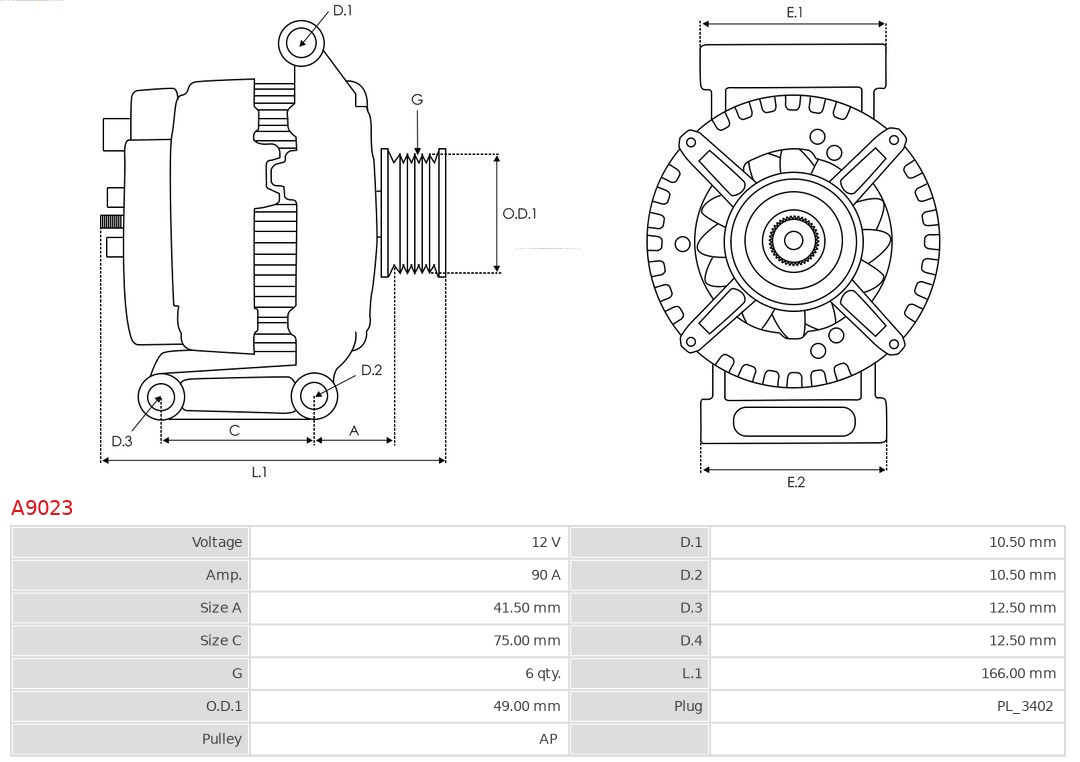 Alternator AS-PL A9023