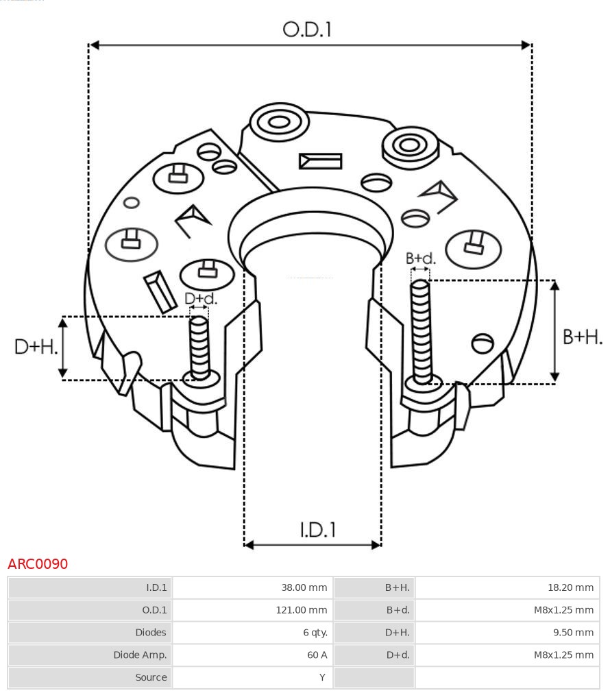 Prostownik, alternator AS-PL ARC0090
