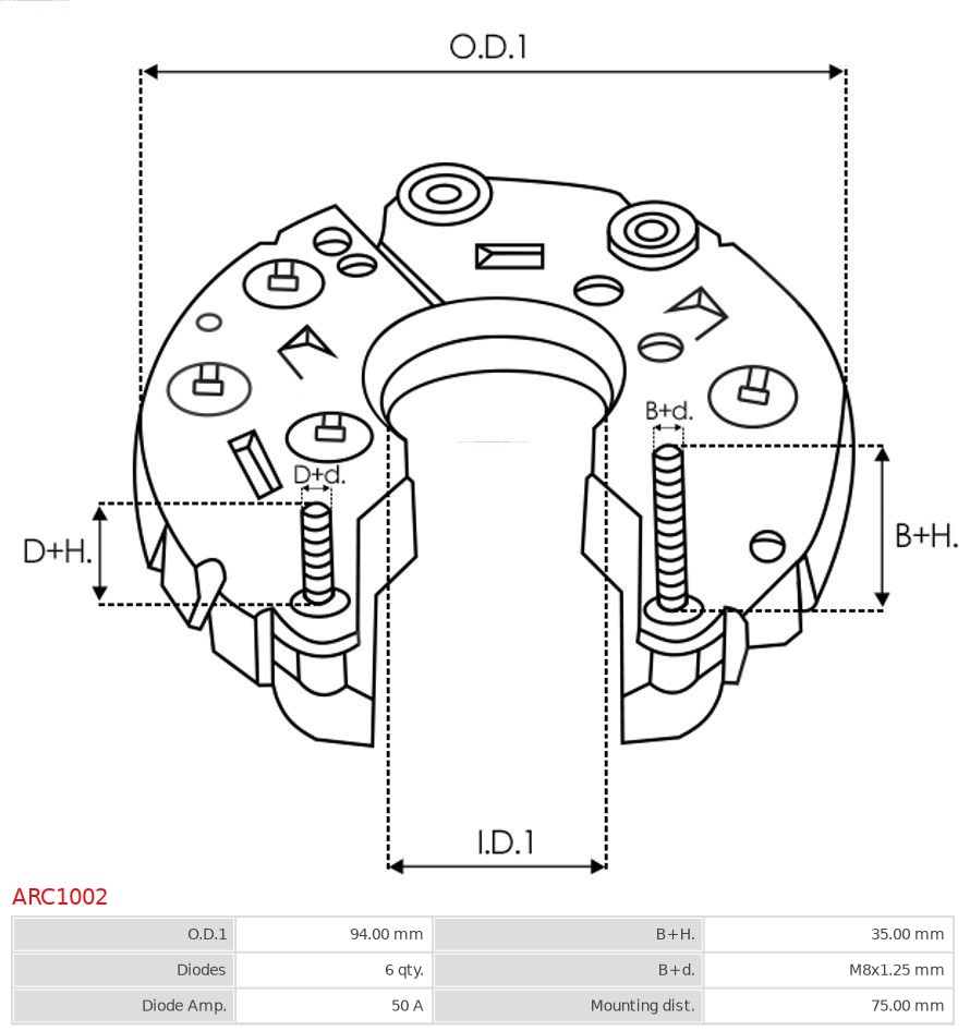 Prostownik, alternator AS-PL ARC1002