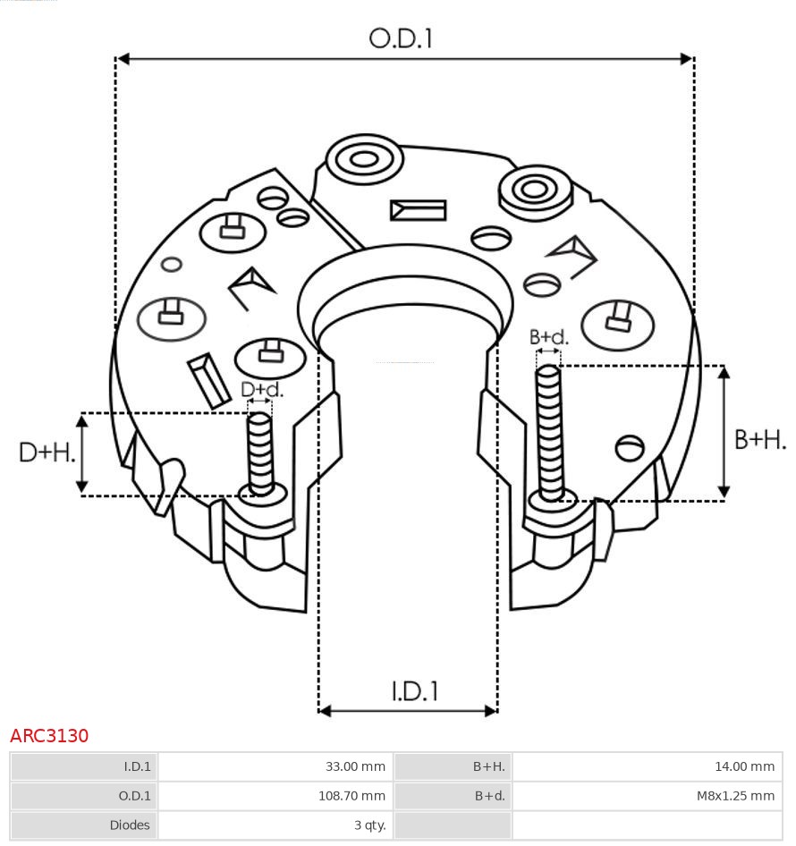 Prostownik, alternator AS-PL ARC3130