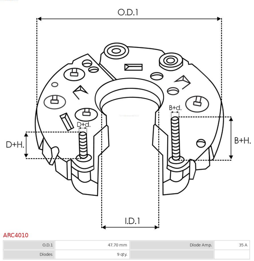 Prostownik, alternator AS-PL ARC4010