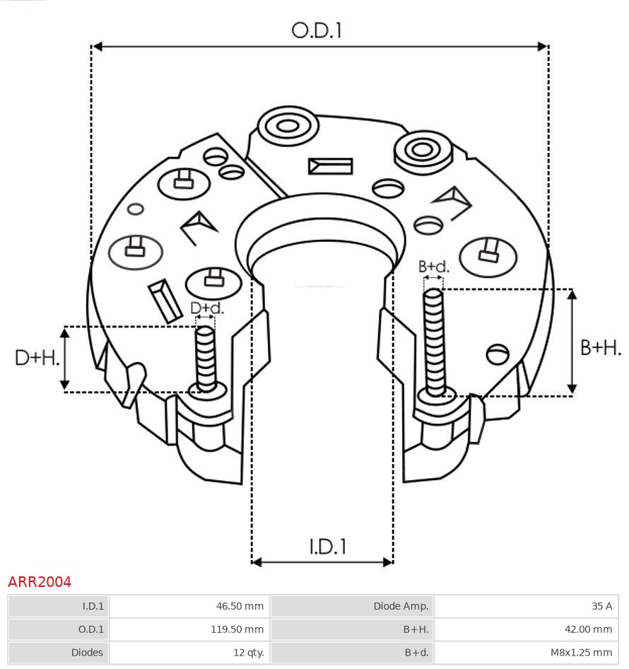Prostownik, alternator AS-PL ARR2004